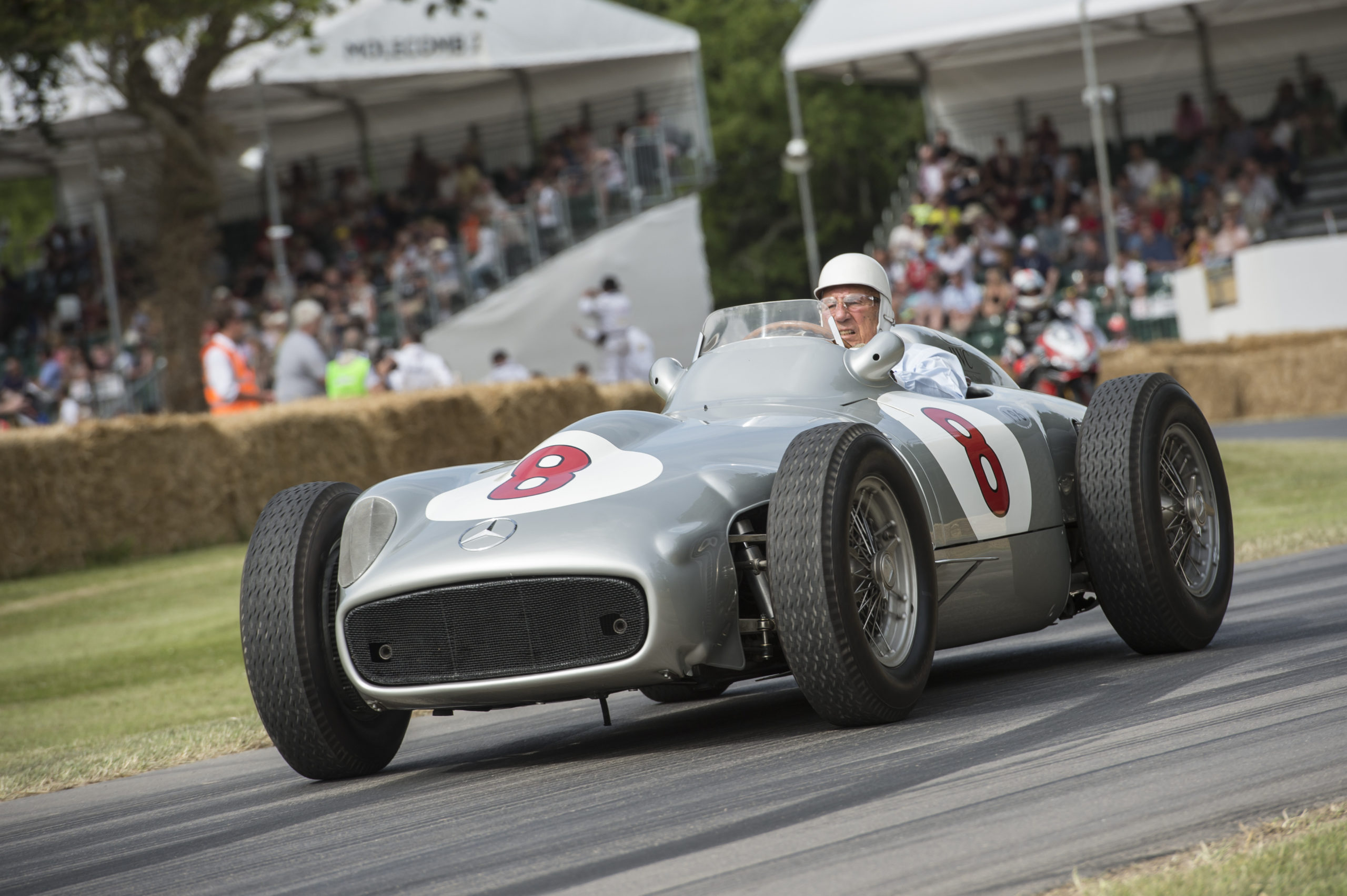 Stirling Moss driving the 196R at Goodwood Festival of Speed 2020