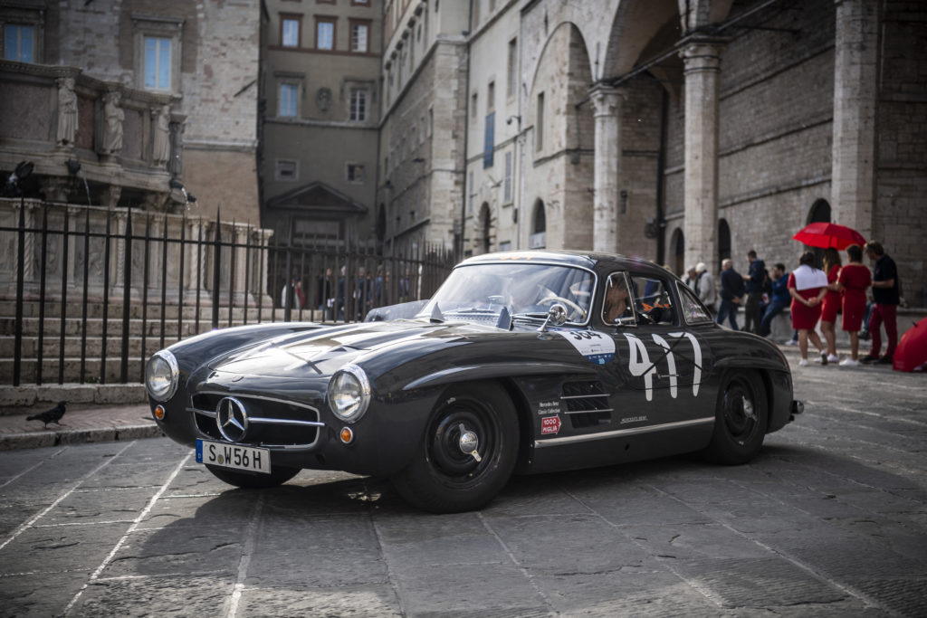 Static shot of Fortune's 300SL Gullwing somewhere in Italy