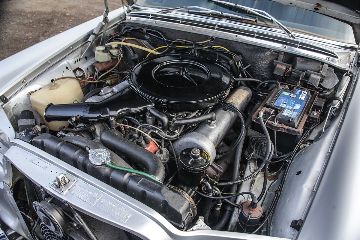 1973 S Class Engine Bay