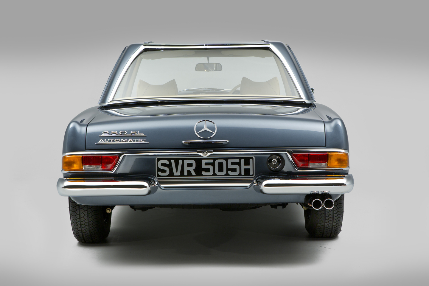 The rear of a Mercedes W113 Restored by SLSHOP