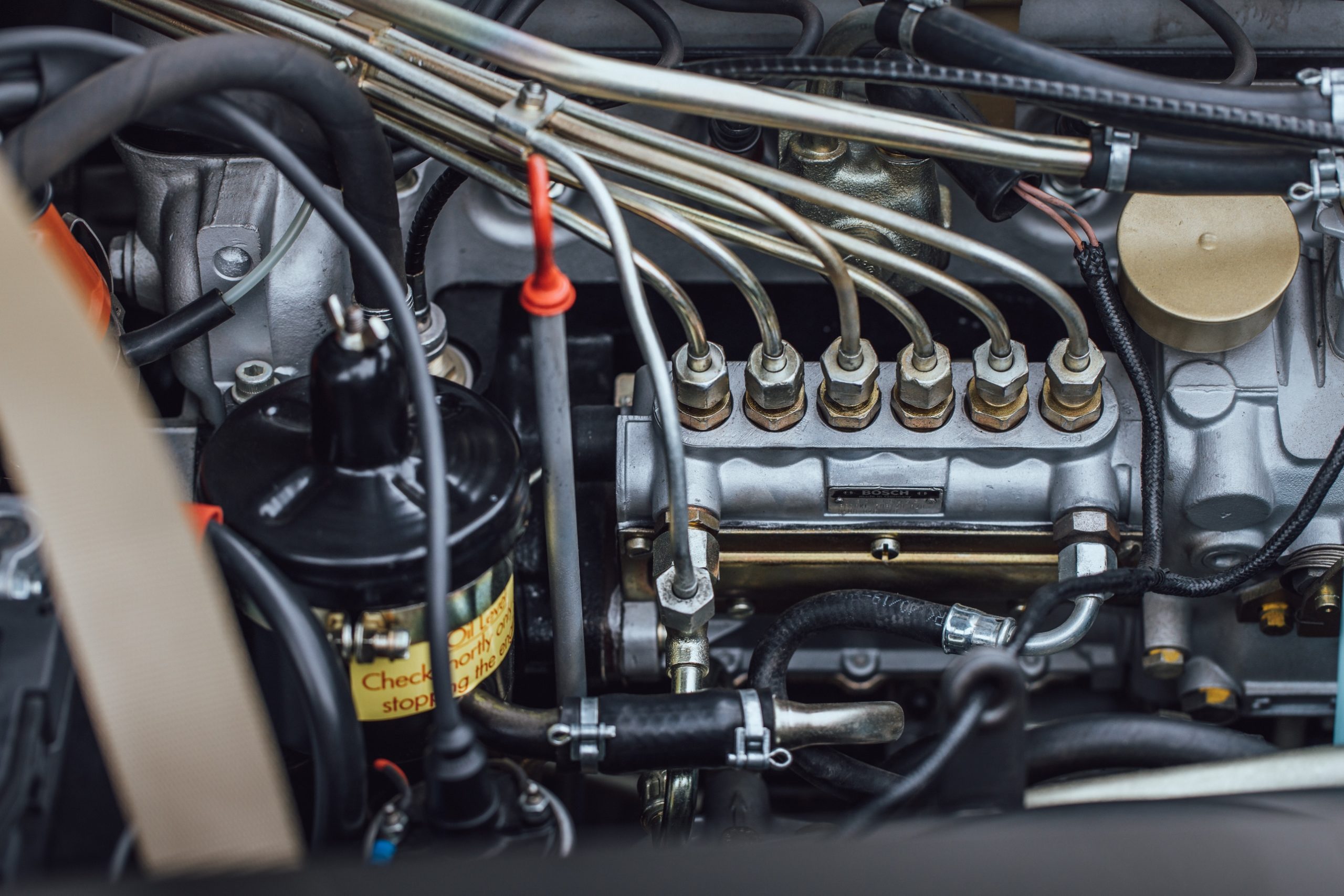 The undercarriage of a Mercedes 280 SL Pagoda